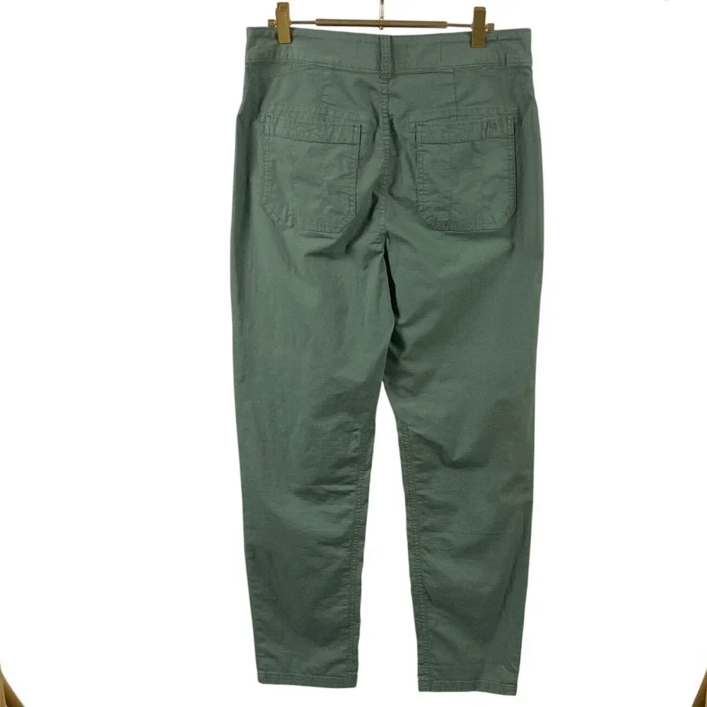 Pilcro Anthropologie Women's Green Utility Cargo Pants High Rise Tapered Size 29 - Picture 2 of 8